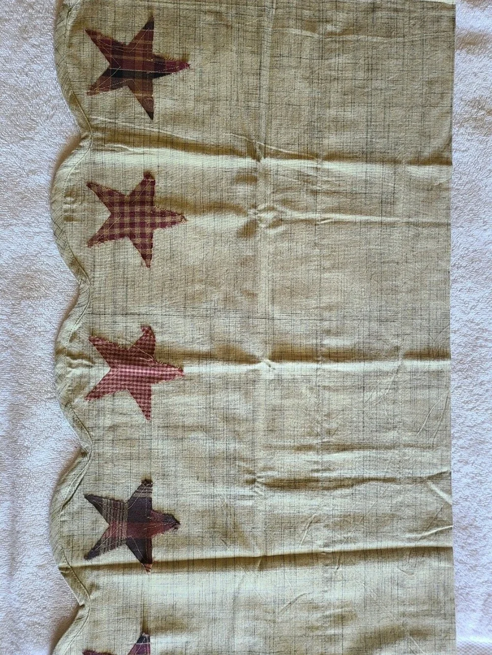 WINDOW VALANCE Country Star Western Primitive CURTAIN VALANCE